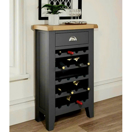 TT-WC-CH : Kệ Rượu Trang Trí - Màu Than + Vàng Gỗ